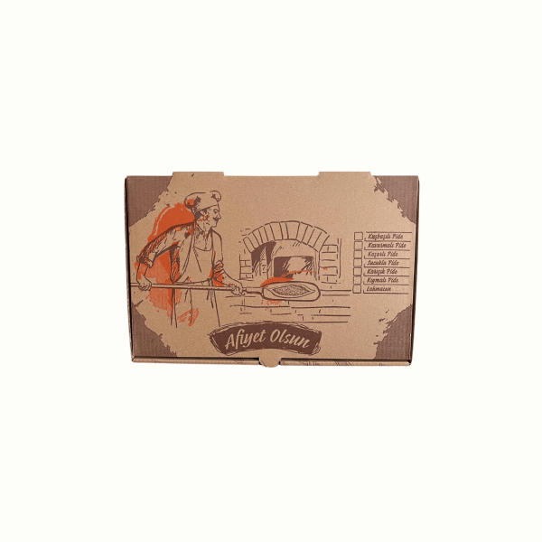 16x25.5x4.25 cm Afiyet Olsun Pide Kutusu