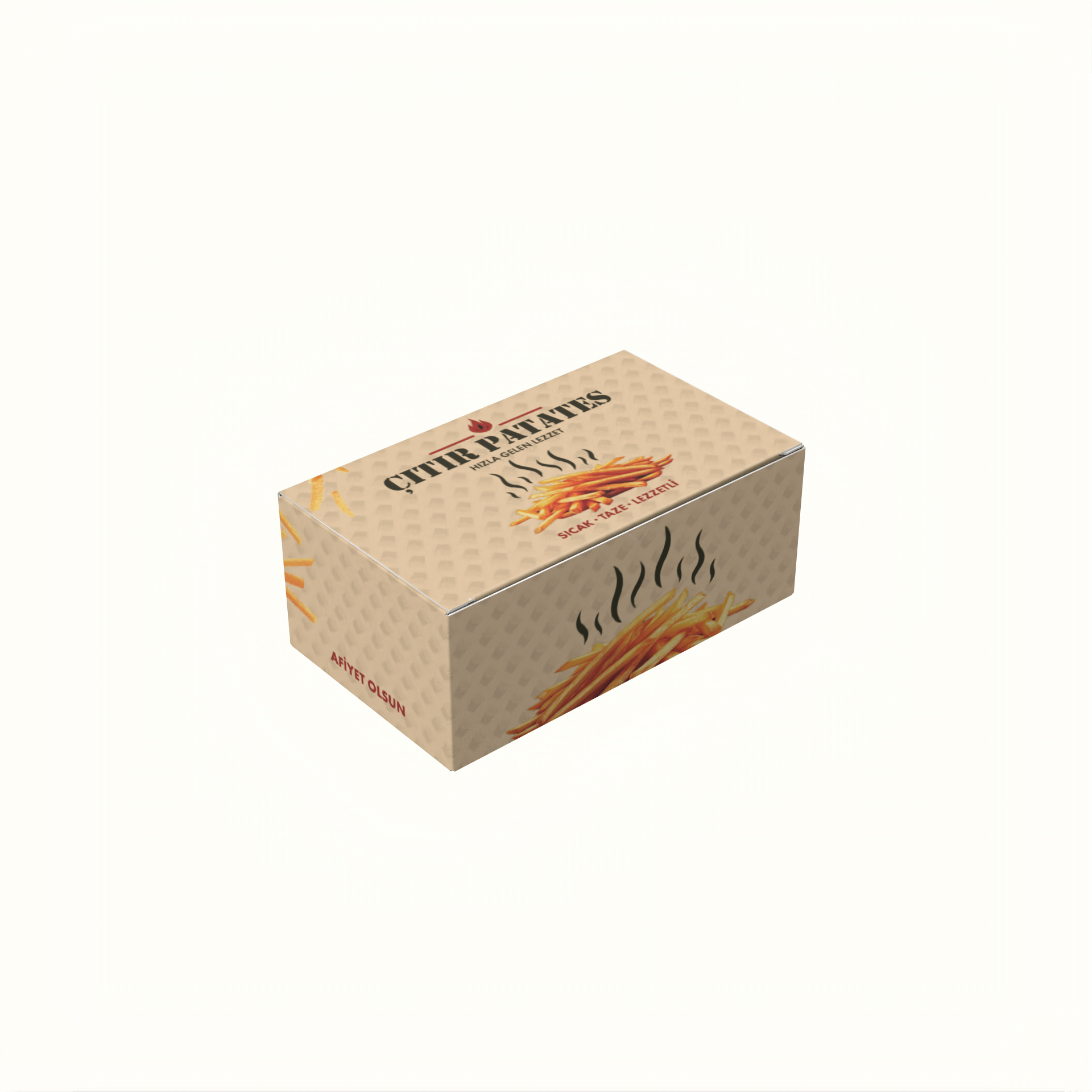 7x12x5 cm Krome Karton Patates Kutusu