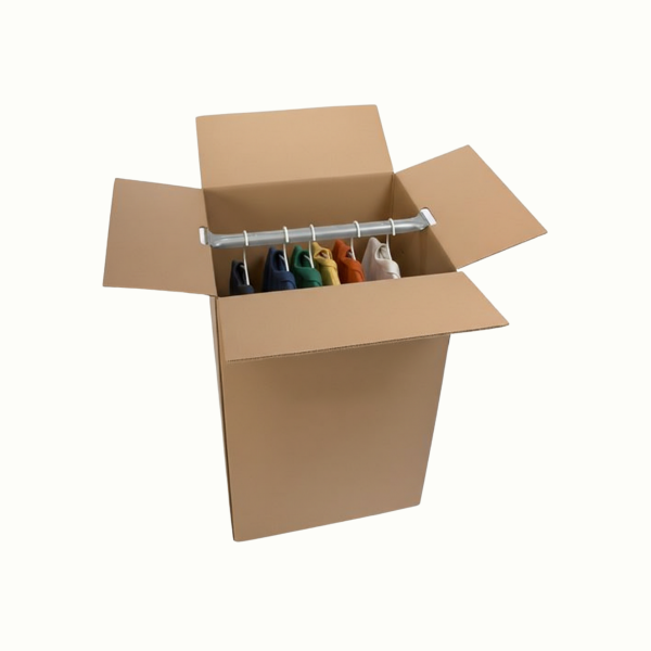 55x55x95 cm 1. Kalite Çift Oluklu Elbise Askılı Koli