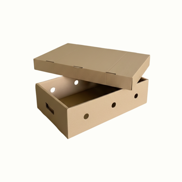 40x59x17 cm Çift Oluklu Kapaklı Et Kolisi